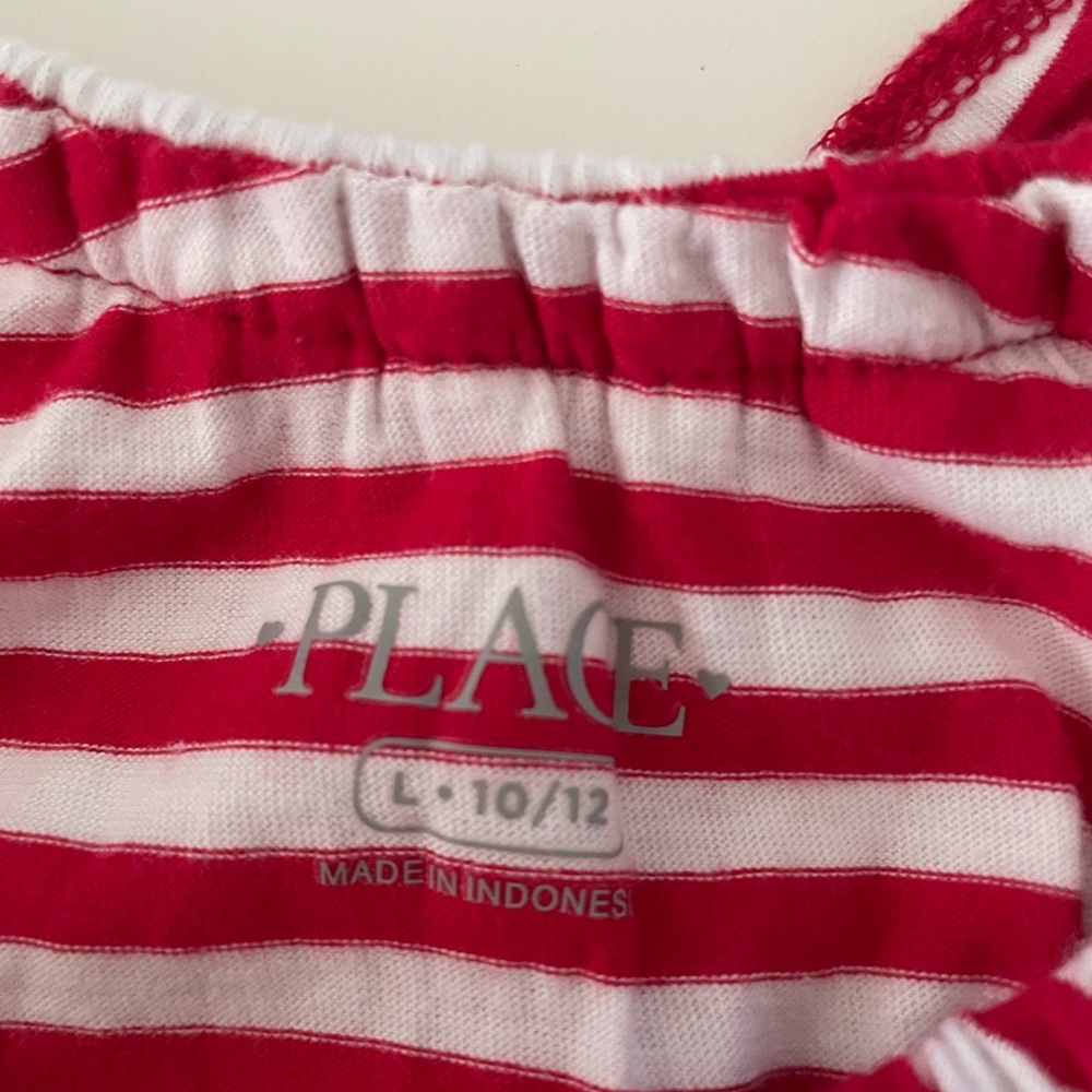 Red and White Striped Ruffle Romper - Picture 3 of 3
